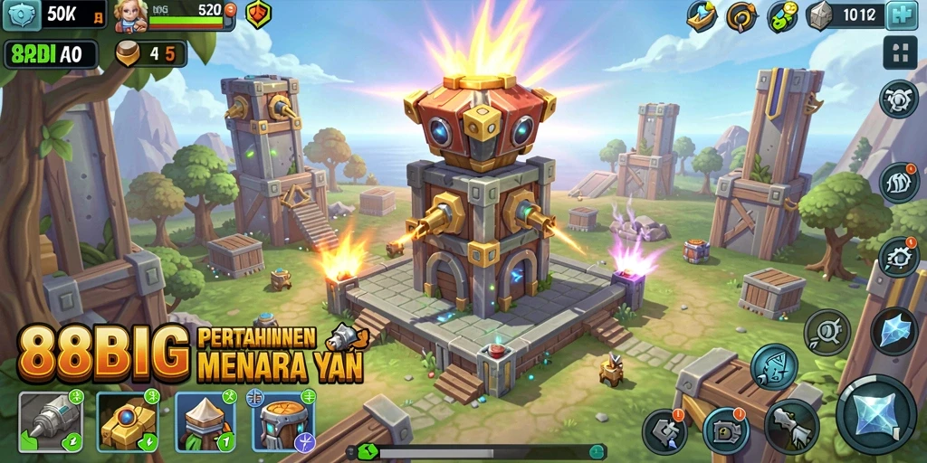 Tangkapan layar utama 88BIG menampilkan aksi seru dalam Tower Defense.