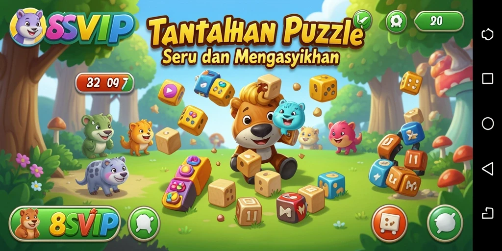 Tampilan gameplay seru dalam 8SVIP dengan berbagai level Puzzle menantang.