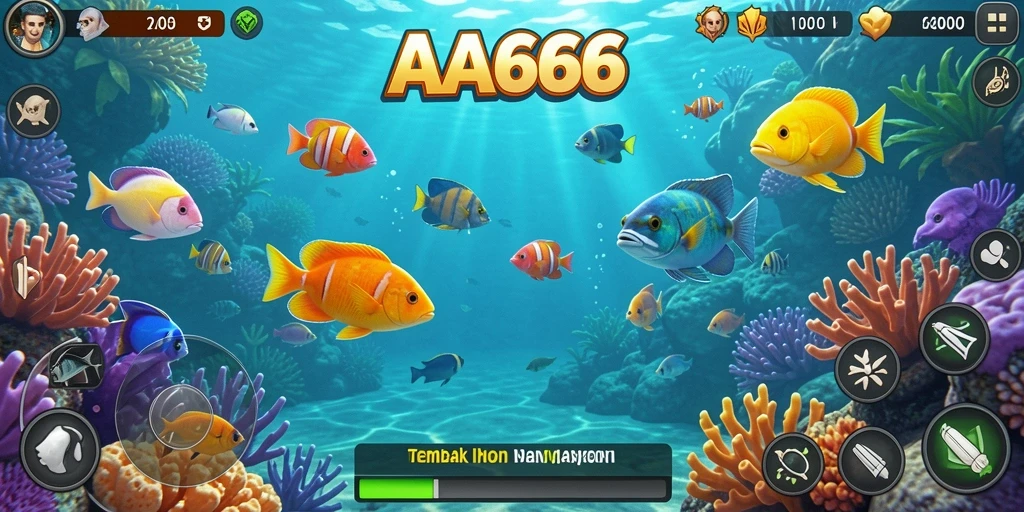 Gameplay seru tembak ikan di lautan luas.