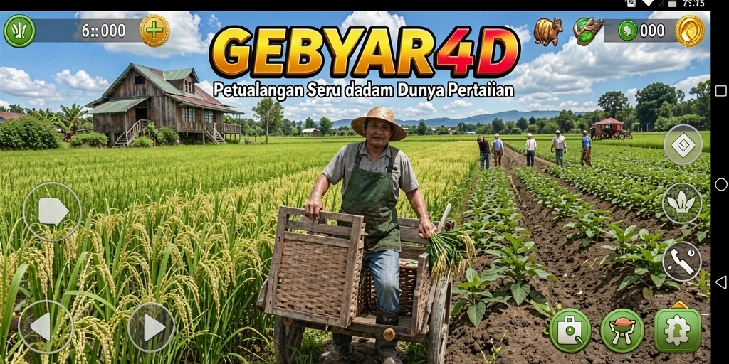 Gameplay seru GEBYAR4D dalam dunia pertanian.