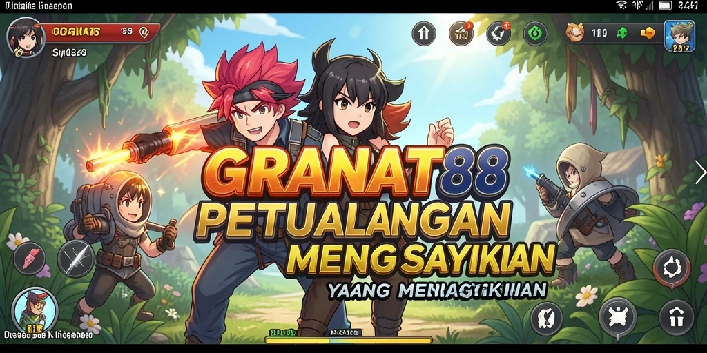 Screenshot GRANAT88 menampilkan aksi seru karakter anime dalam pertempuran.