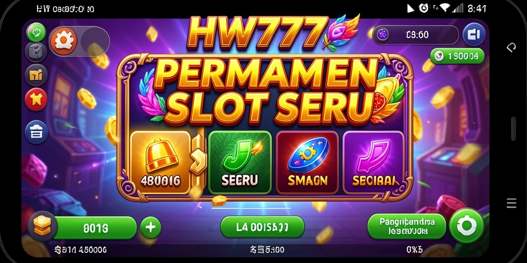Tampilan gameplay seru di HW777 yang penuh warna.