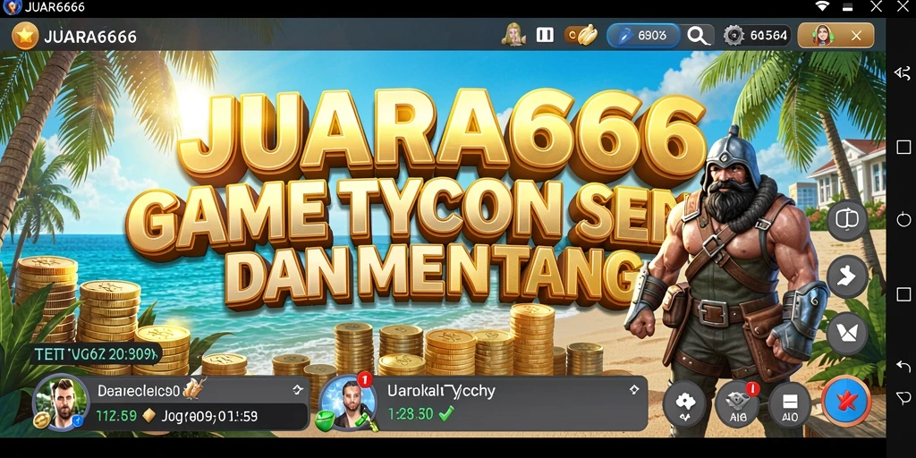 Tampilan gameplay JUARA666 yang seru dan menarik dalam strategi Tycoon.