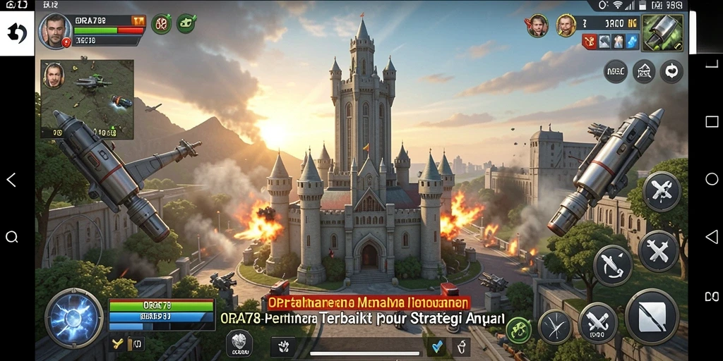 Screenshot gameplay ORA78 menampilkan aksi Tower Defense yang mendebarkan.