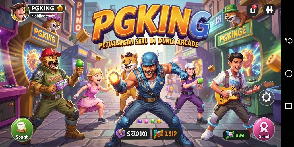 Tampilan gameplay seru dan menantang di PGKING.