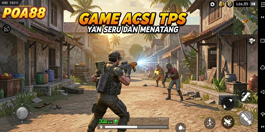 Tangkapan layar utama <strong>POA88</strong> menampilkan aksi tembak-menembak yang intens dan grafis yang memukau.