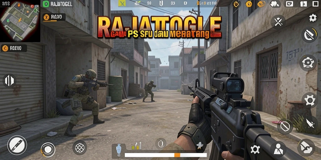 Tangkapan layar menampilkan intensitas gameplay FPS RAJATOGEL.