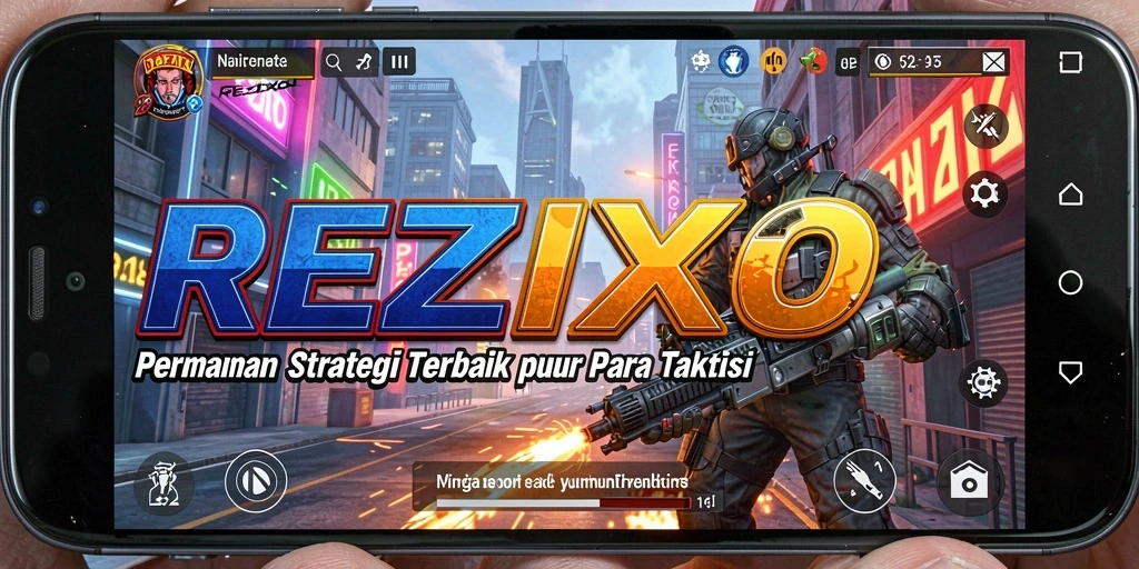 Tampilan gameplay menarik dari REZIXO dengan pertempuran strategis yang intens.