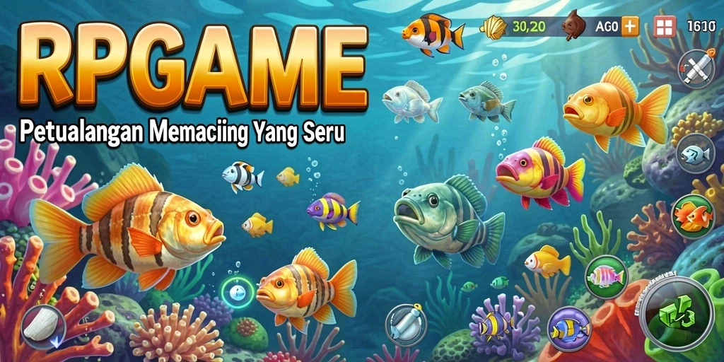 Gameplay RPGAME yang menarik dengan berbagai jenis ikan.