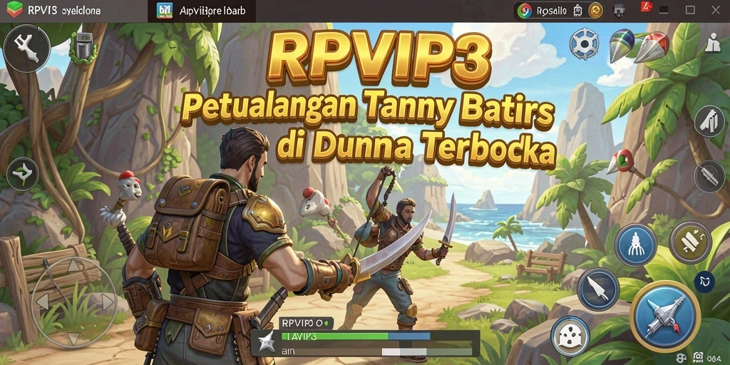 Tampilan gameplay RPVIP3 di dunia terbuka yang memukau.