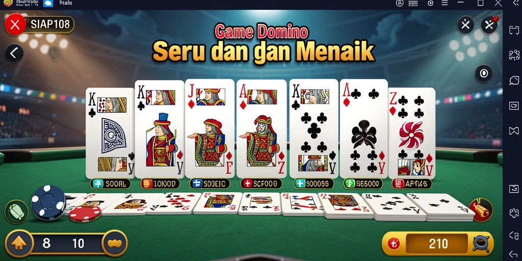 Tangkapan layar gameplay SIAP108 menampilkan aksi seru permainan Domino.