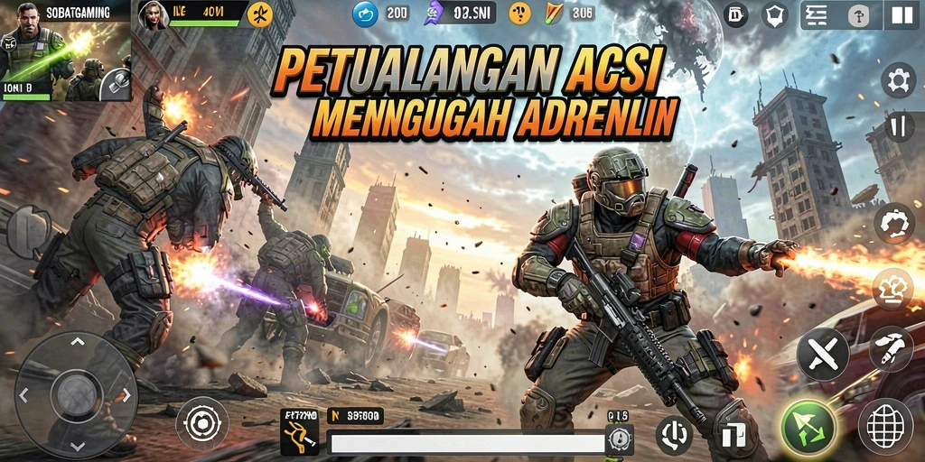 Tangkapan layar gameplay menunjukkan aksi mendebarkan dalam SOBATGAMING.