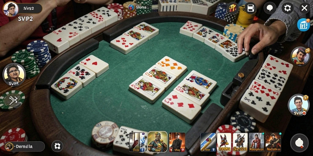Screenshot gameplay SVIP2 menampilkan keseruan bermain Domino