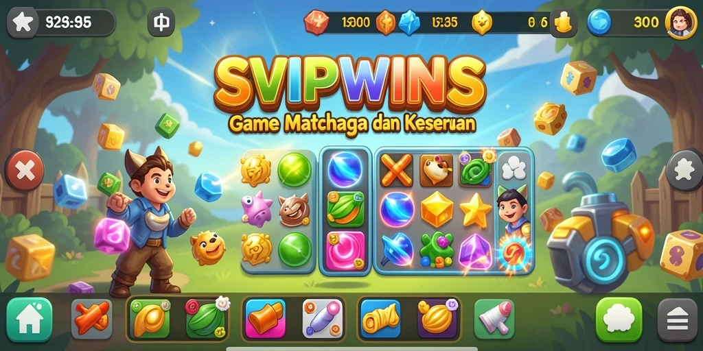 Tampilan gameplay dari SVIPWINS yang penuh warna dan seru.